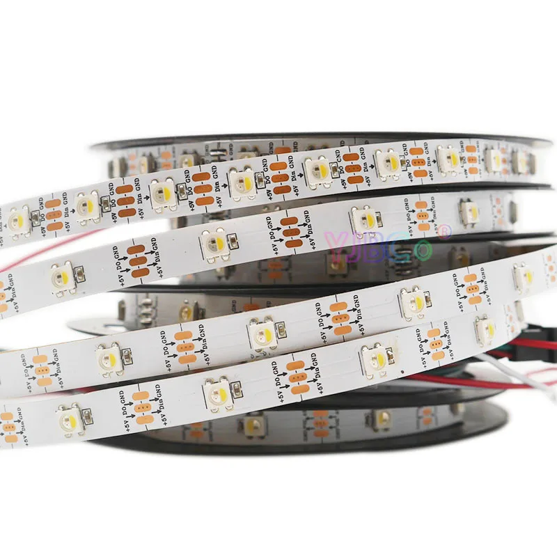 Addressable RGBNW RGBCW RGBWW LED Strip 4 colors in 1 smart Lights bar 30/60/144 leds/m 5V SMD 5050 pixles IC SK6812 Lamp Tape