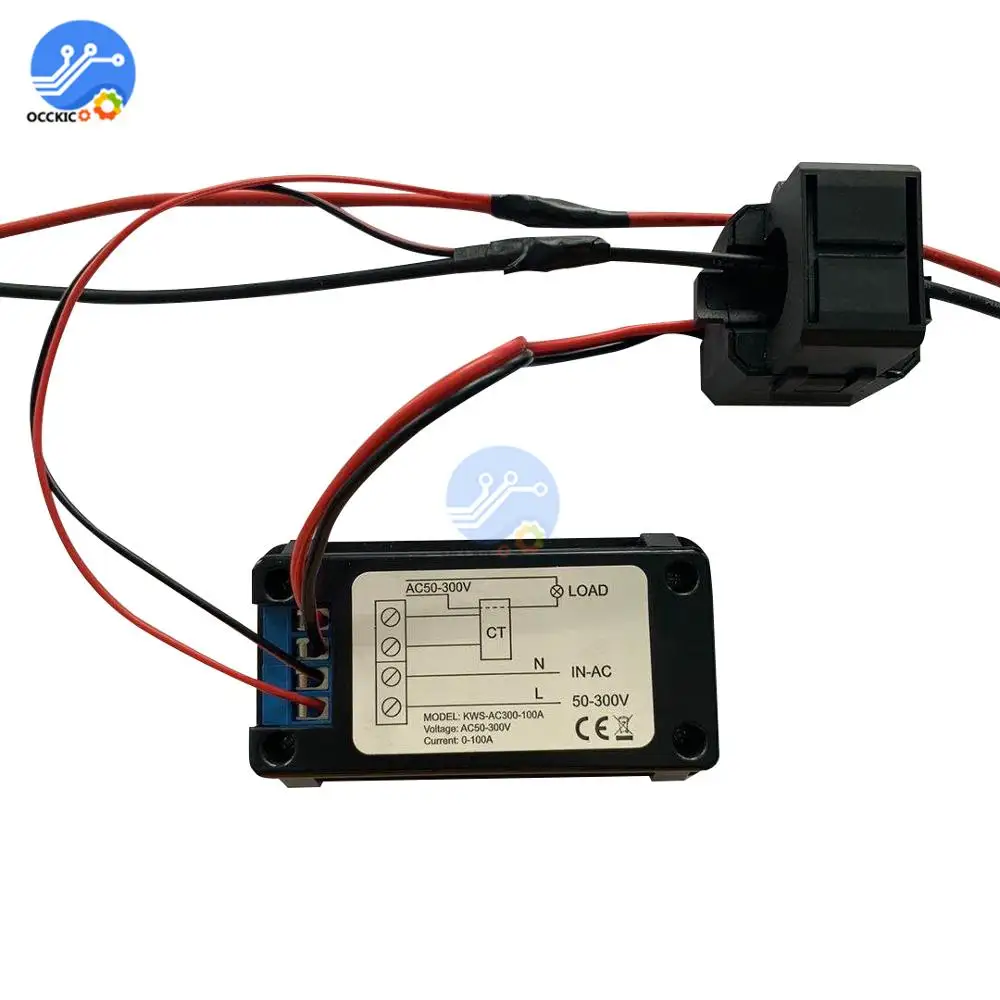 ЖК экран AC Напряжение Ток Мощность температура цифровой измеритель AC50 300V 10А