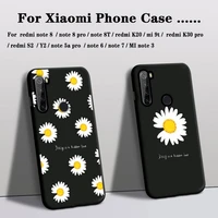 phone case for xiaomi redmi note 8 pro note8t s2 y2 cover silicon mi note 3 redmi k20 pro mi9t pro case rose flower floral cover
