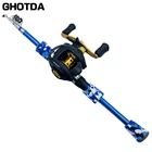 Рыболовная удочка GHOTDA, телескопическая удочка и катушка для заброса приманки, максимальное усилие фрикциона 8 кг, набор для путешествий в соленой и пресной воде