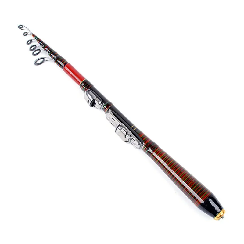 

2020 New 1.2-2.4m Multicolor High Carbon Lura Super Light Telescopic Spinning Ultralight Rod For Sea Winter Fishing Tackle