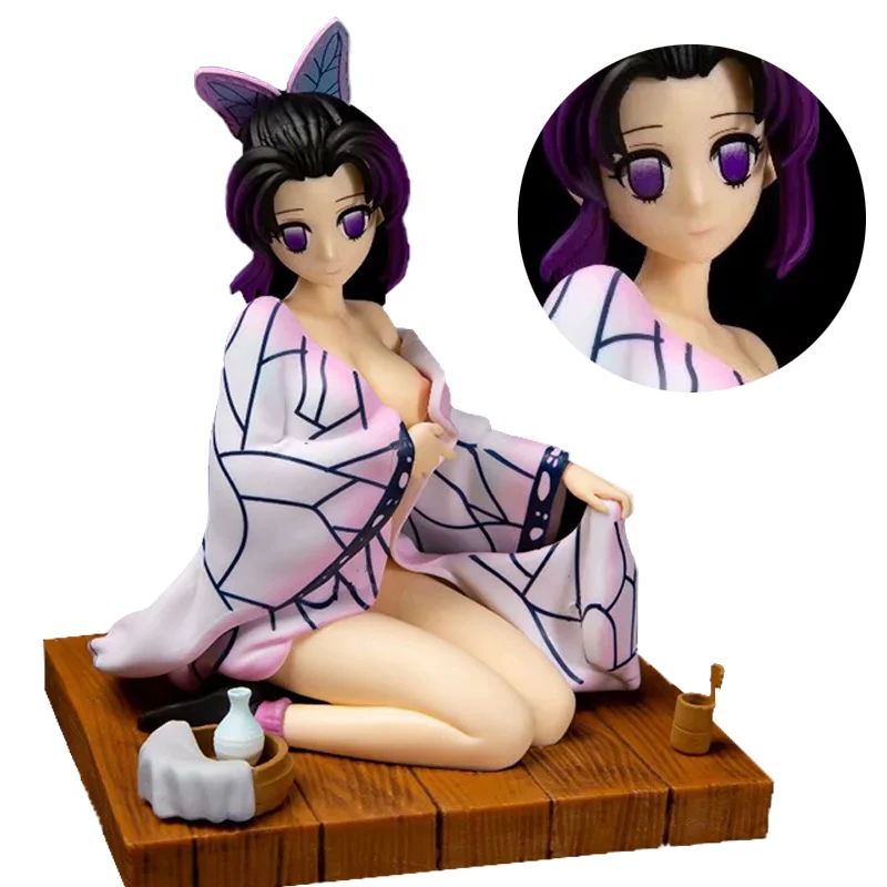 

Demon Slayer Anime Butterfly Kochou Shinobu Action Figure Good PVC Adult Sexy Kimono Take Off Bathing Best Gift Statue Model Toy