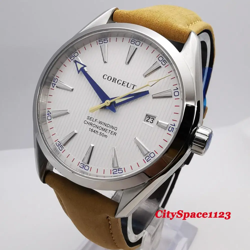 Мужские наручные часы с автоматическим механизмом и сапфировым стеклом 41