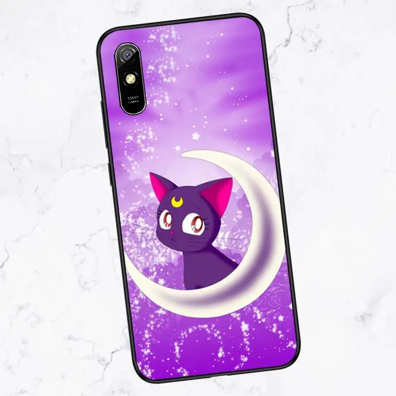 

Moon cat couple Phone Case For Xiaomi Redmi Note 4 4x 5 6 7 8 pro S2 PLUS 6A PRO