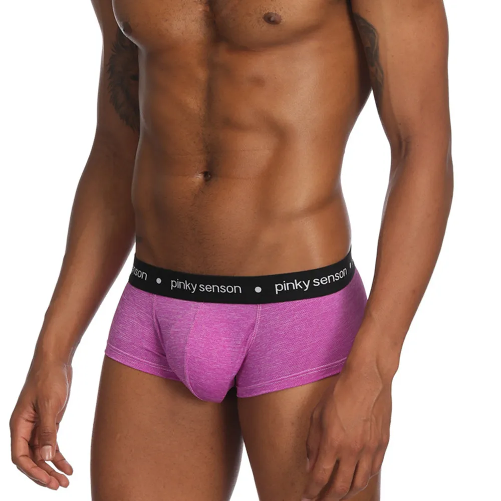 Сексуальные трусы боксеры большой карман для пениса нижнее белье с низкой