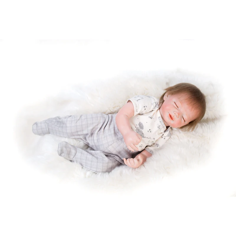 

48cm Silicone Bebes Reborn Doll New Handmade Soft Reborn Baby Toys Lifelike Toddler Sleeping Kids Birthday Gift LoL Doll