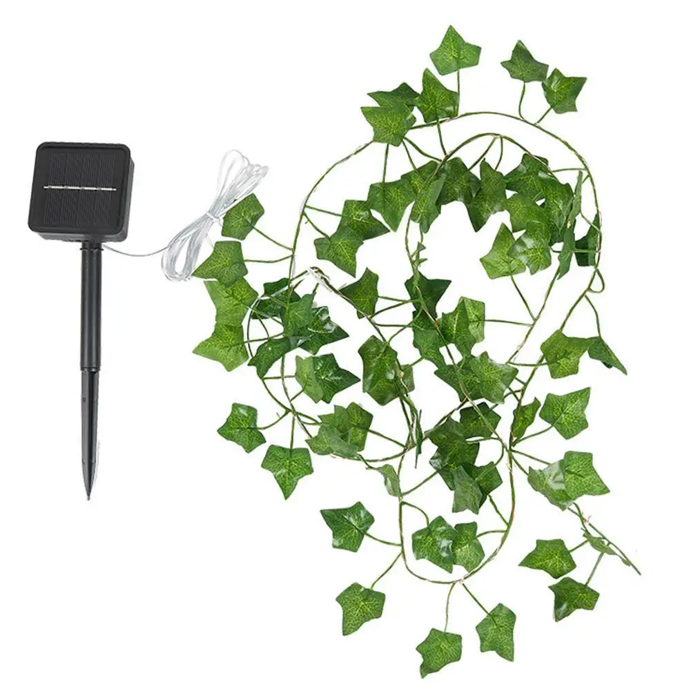 

Battery Powered Green Leaf Rattan Garland Light LED Patio Party String 2m Copper Light 20 Decoration For Wedding Lights Wir M4J0