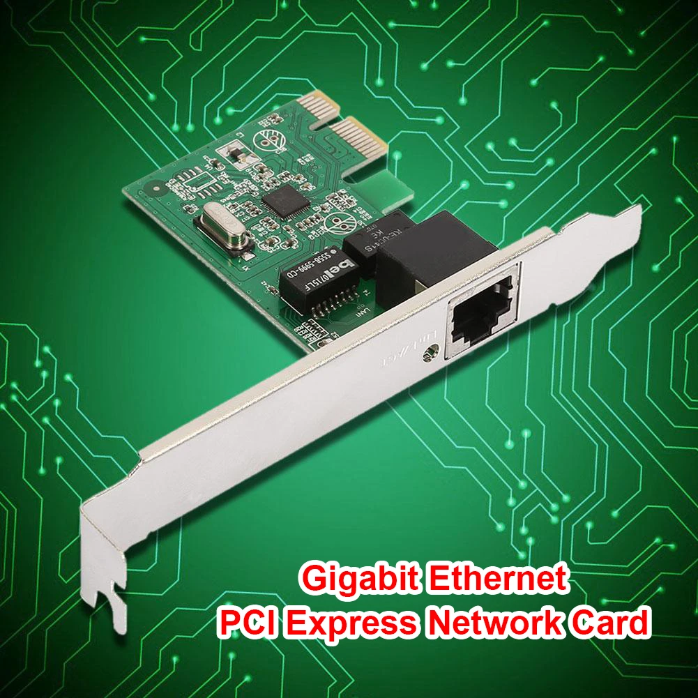 

Портативная сетевая карта PCI-E x1, стандартный Gigabit Ethernet PCI Express, сетевой адаптер RJ45 LAN для настольного ПК с автоматическим перекрестным обнаруж...