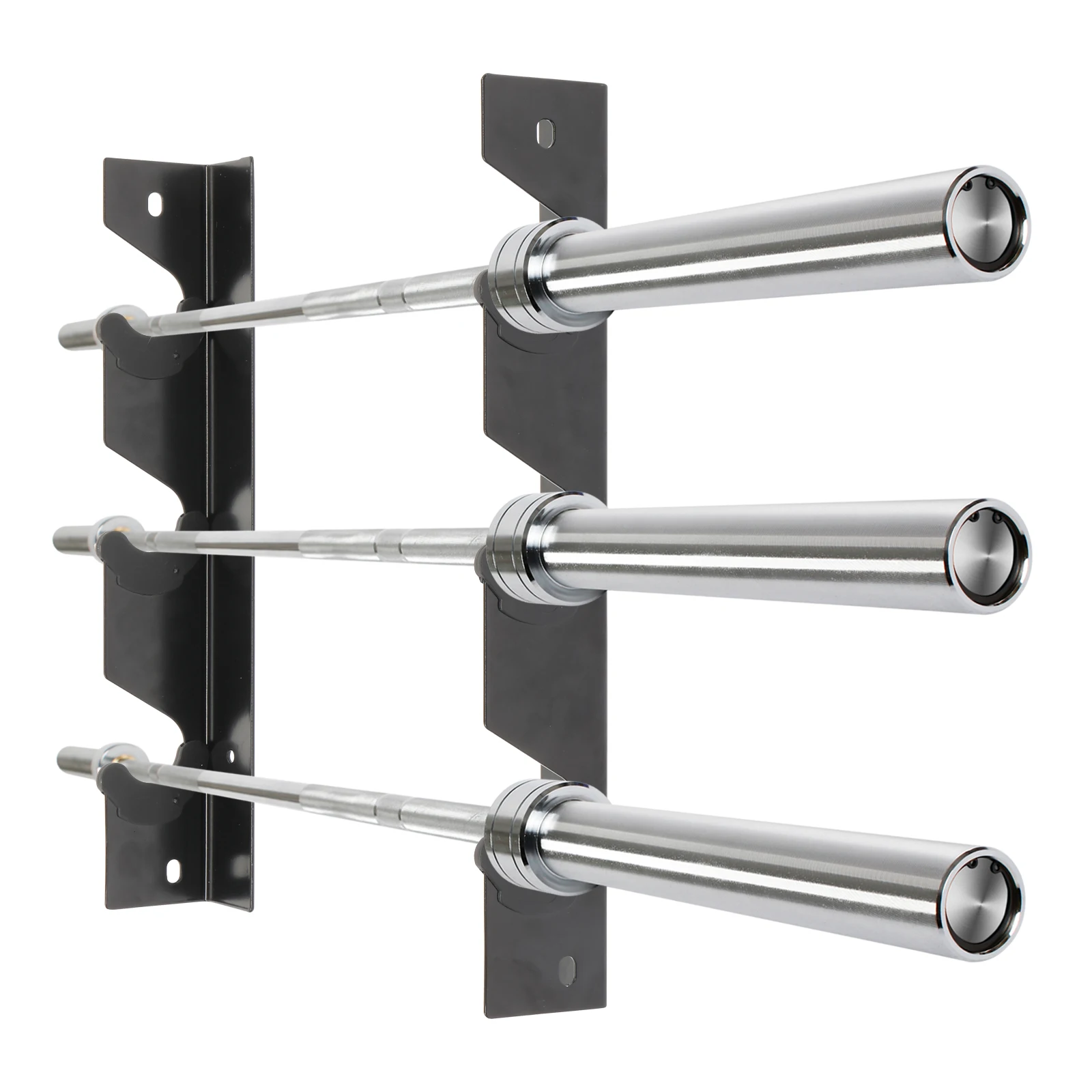 

Iron Three-Story Wall-Mounted Barbell Rack Black