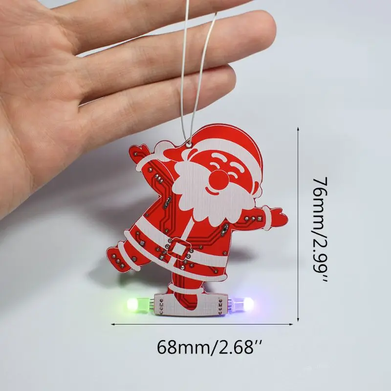 

DIY Santa Claus Christmas Tree Decoration Pendant Music Kit LED Electronic Kits 203C