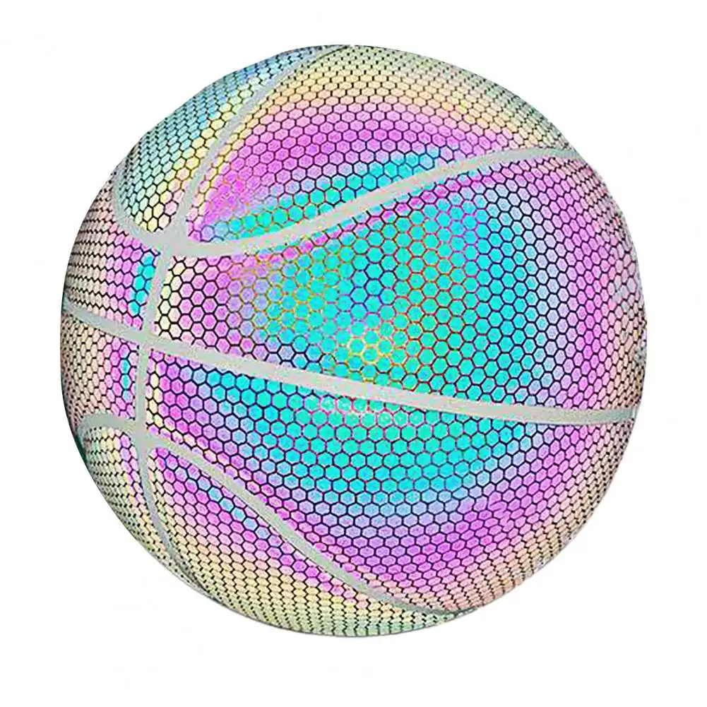 

Glowing Reflective Basketball Wear-Resistant Holographic Luminous Party Home Outdoor Decoration Glowing Basketball Outdoor Sport