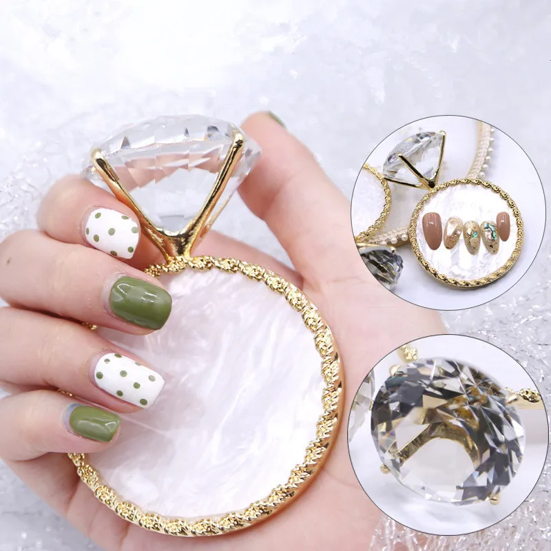 Палитра для ногтей 1 шт. подставка дизайна с алмазными искусственными пластинами