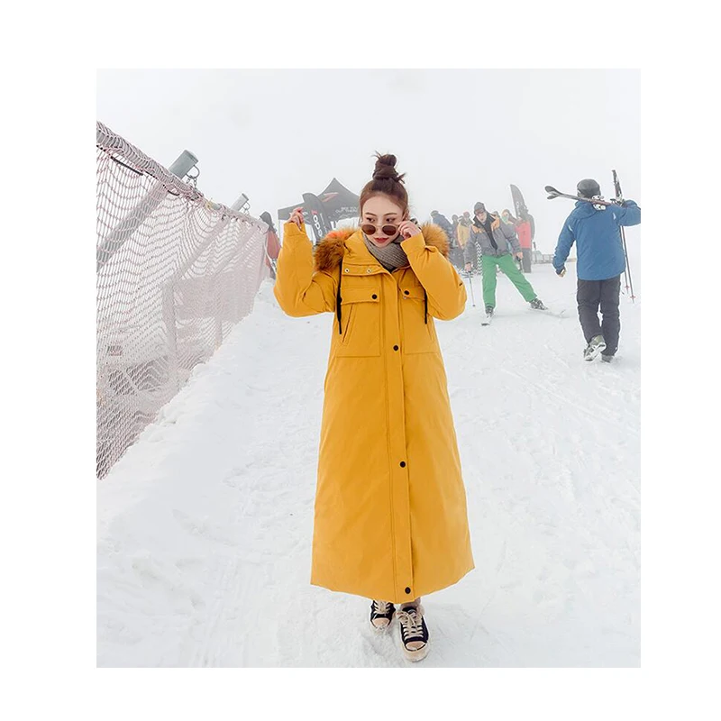 Новинка 2019 зимняя однотонная теплая Свободная куртка с капюшоном и длинным