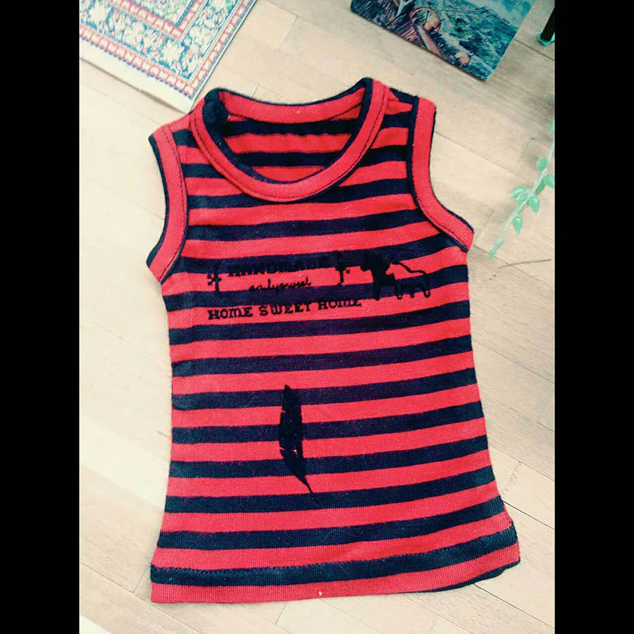 

Cateleya Msd Dz Bjd Sd Dd Dddy Doll Use Red And Black Striped Vest Word Vest Soft Fabric Workmanship Custom Size