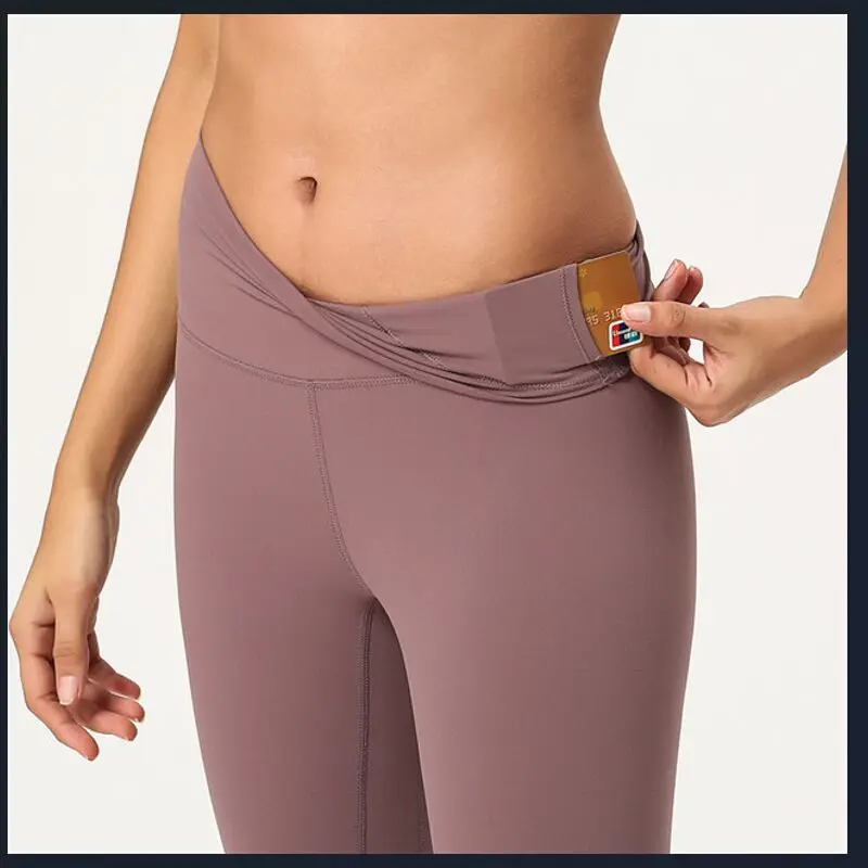 

21SS fashion brand hot sale women's yoga pants double-sided matte European and American fitness high-waist trousers LULU