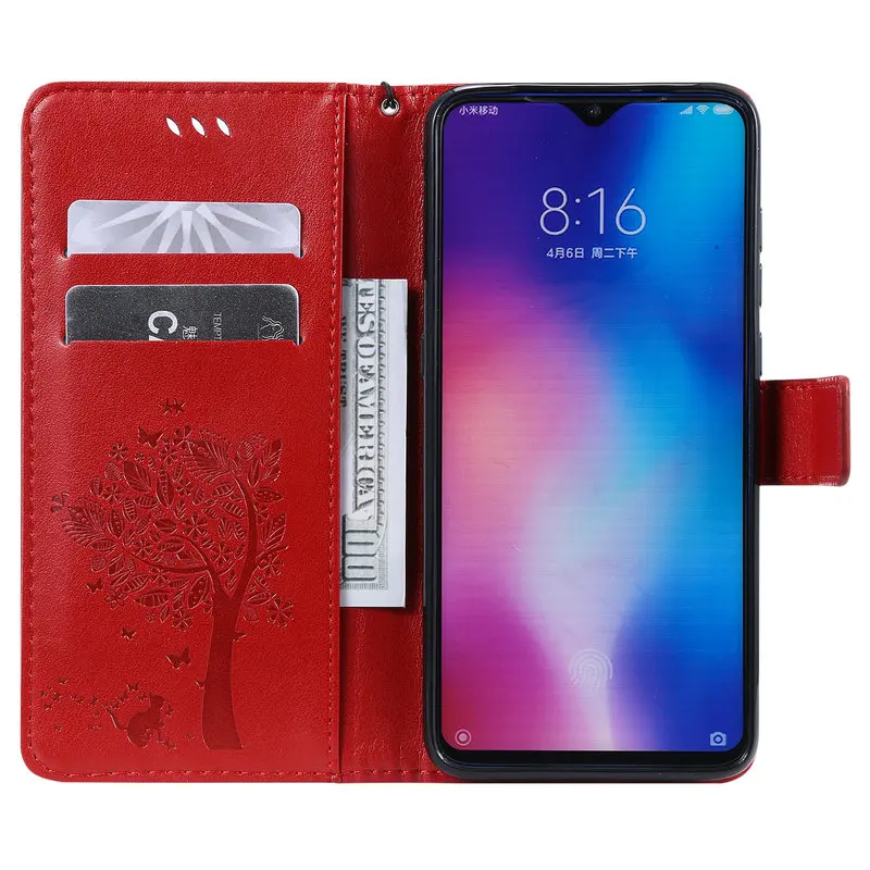 Чехол для Xiaomi Mi 9 чехол Mi9 SE кожаный чехол-бумажник с 3D рисунком подставка Funda 9SE 9MI