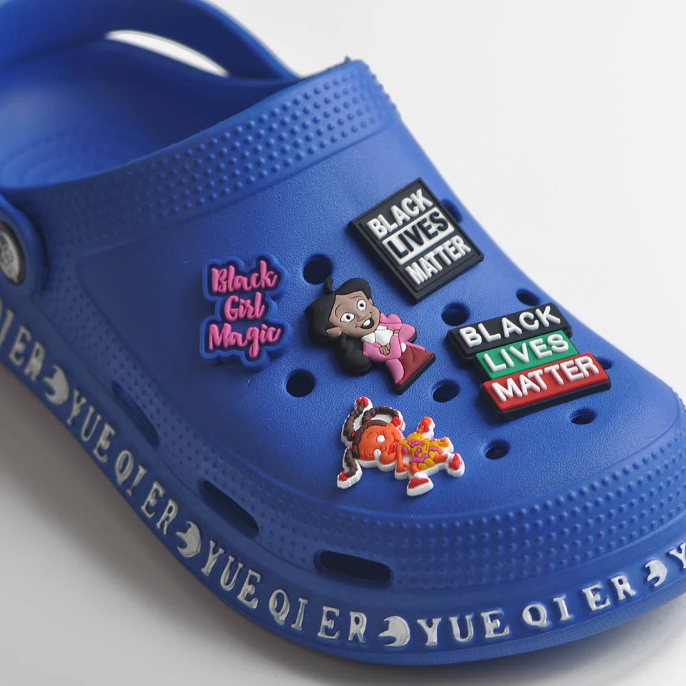 

1PCS Black Lives Matter Soft Pvc Shoes Charms BLM for Croc Clog Shoes Accessories Croc Shoe Charm for Kids Xmas Gift