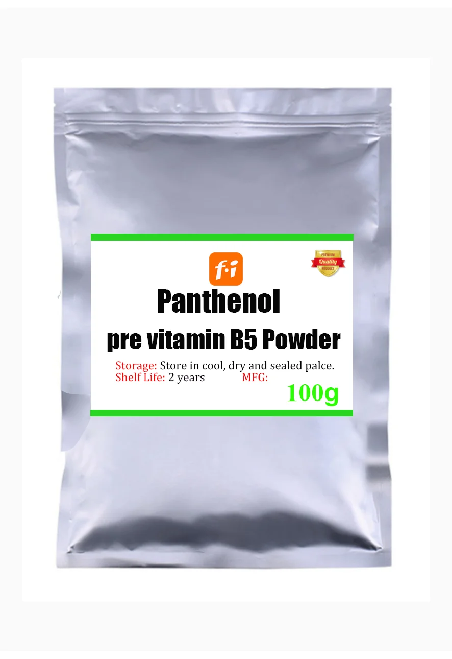 

100g-1000g 100% pure vitamin B5 / pantothenic acid powder, high-quality vitamin B5, control fat metabolism and treat anxiety