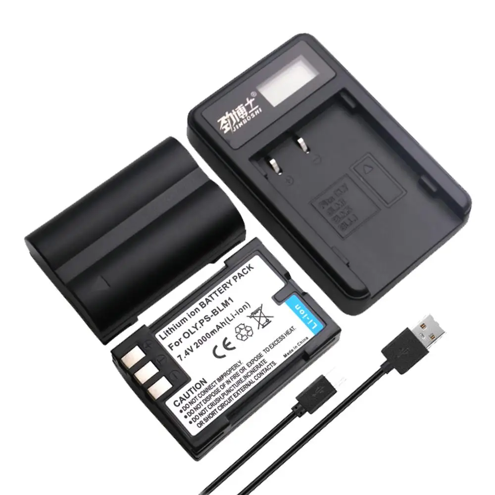 3 шт. батарея PS BLM1 + USB зарядное устройство для Olympus 1 2 5 | Электроника