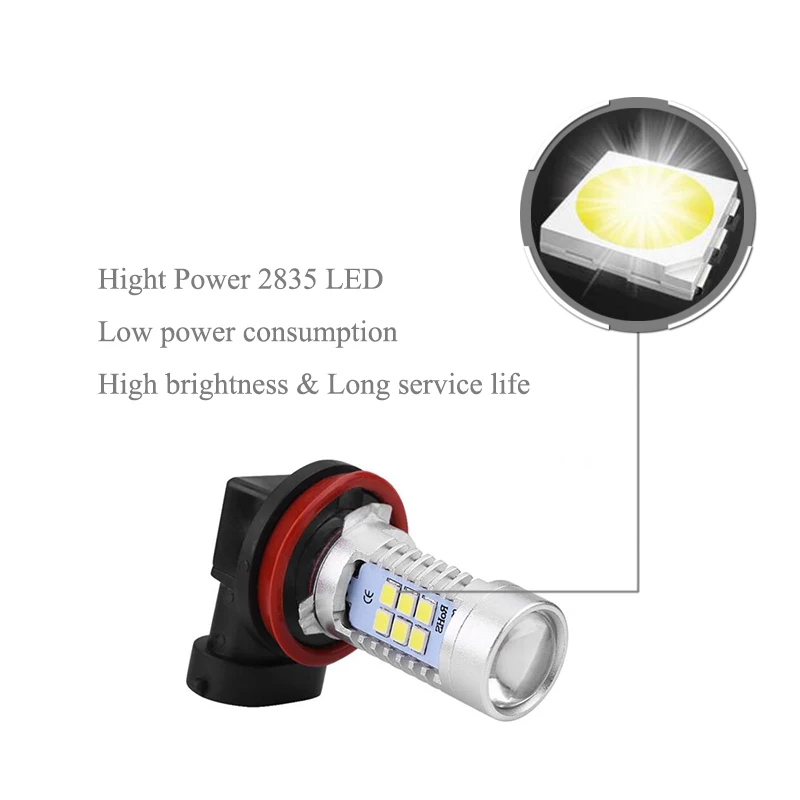 2x 9006/HB4 LED canbus 2835SMD лампы отражатель зеркало дизайн для противотуманных фар BMW E63 E64