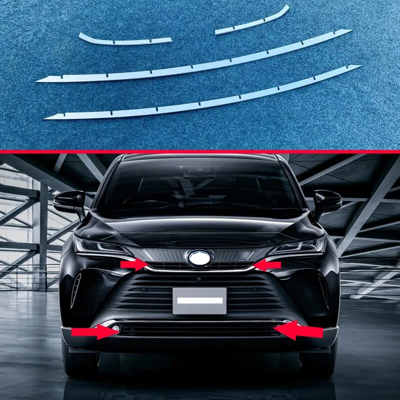 

Для Toyota Harrier Venza XU80 2020 2021, хромированная передняя центральная сетка из АБС-пластика, крышка решетки радиатора, накладка, украшение