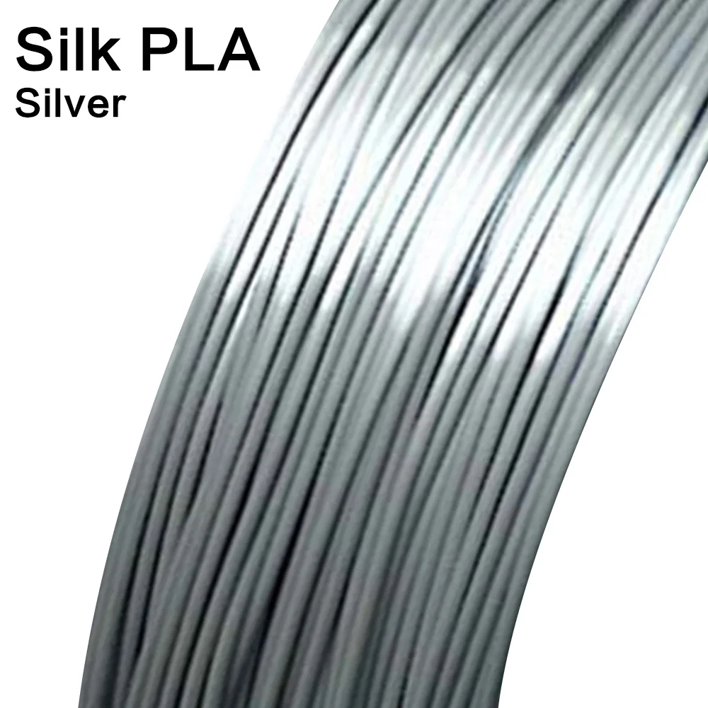 SILK-Silver Noulei 3d Ручка 10 метров блестящая PLA 1,75 мм 3d принтер нить шелковая текстура на ощупь материалы для печати 3 ручки нити - Цвет: SILK-Silver