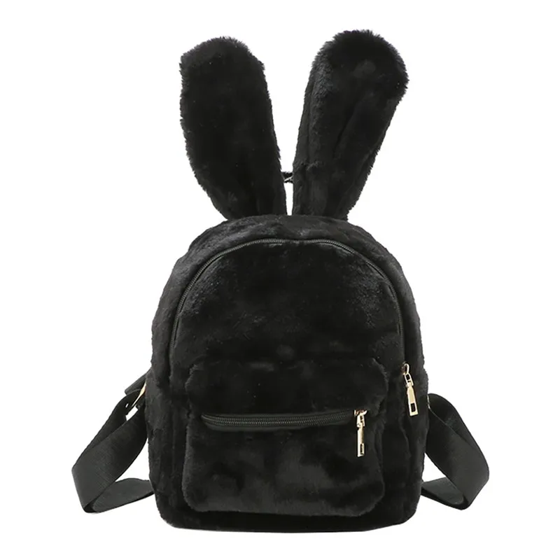 Милый мини рюкзак из искусственного меха с кроличьими ушками женские дорожные