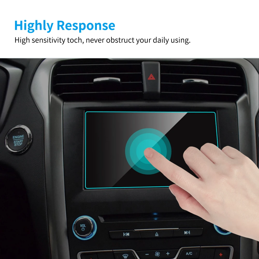 car gps navigation screen protector for ford fusion mondeo car display screen tempered glass protective film auto accessories free global shipping