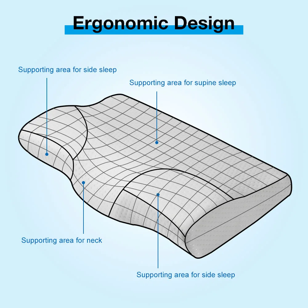 Memory Foam постельные принадлежности защитная подушка для шеи медленный отскок Подушка-бабочка здоровья затылочный шейный размер в 50*30 см