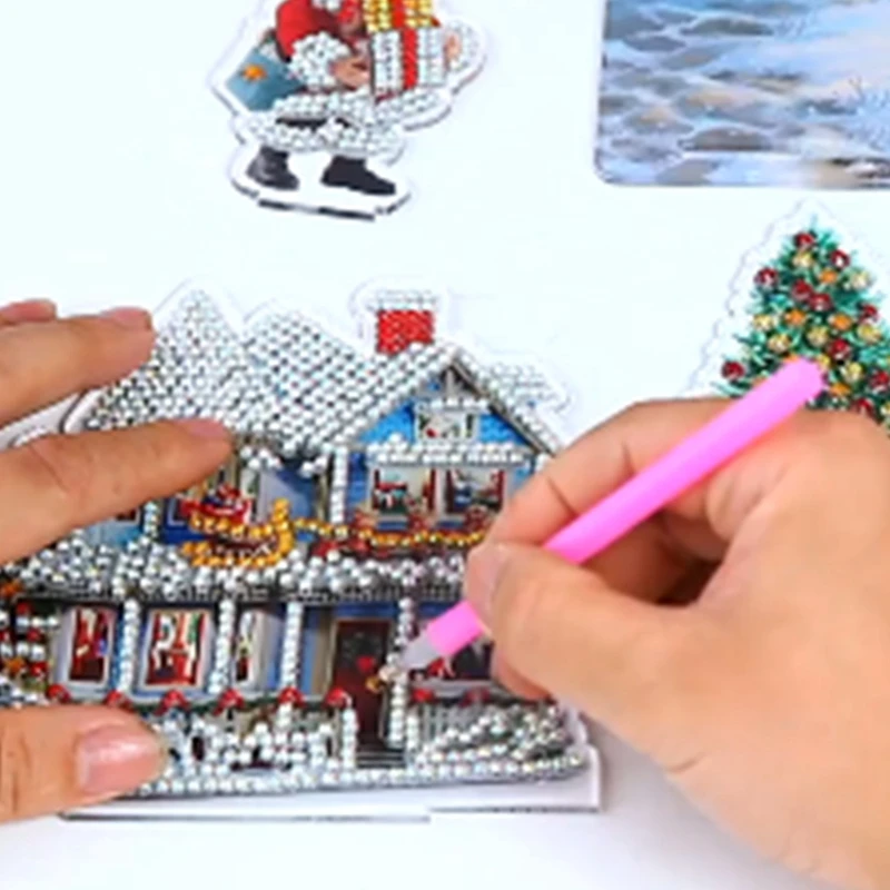 New 3D Children's Puzzle DIY Three-Dimensional Diamond Painting Manual Spell | Дом и сад