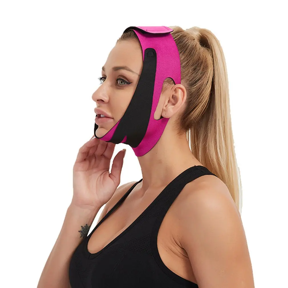 

Face Mask Rose Red Face-lifting Face With Small V Face Bandage Shaping Mask To Lift Face And Tighten Face