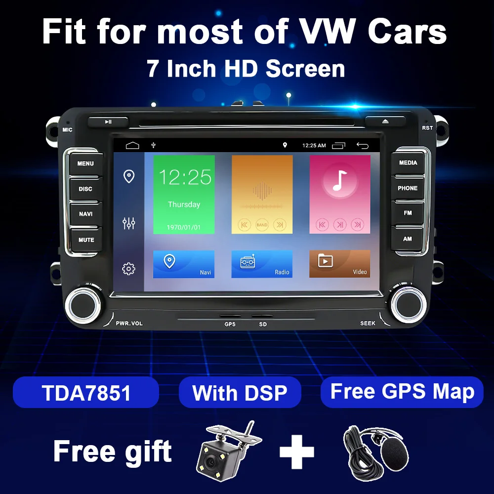 Android 10 автомобильное радио DVD для VW Volkswagen Golf Polo Tiguan Passat Seat Skoda Octavia Amarok