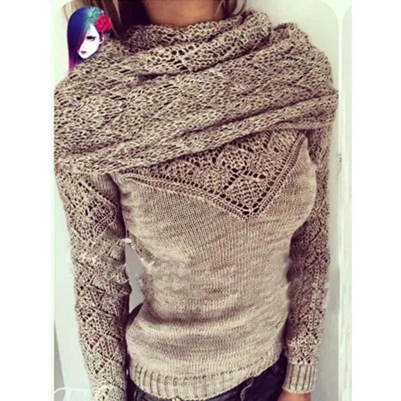 

2020 New Elegant Knit casual thin Sweater Women Jumper Autumn Winter Pullover Long Sleeve Loose Women Female Knitwear Sweater