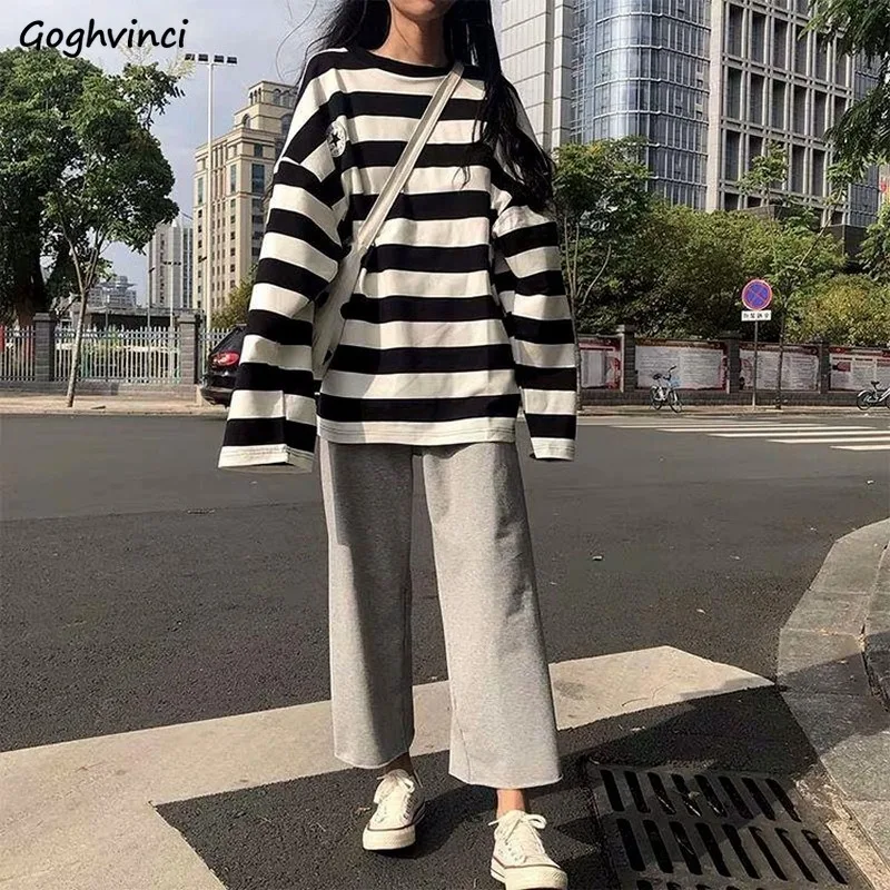 Брюки женские повседневные с широкими штанинами Весенняя спортивная одежда в