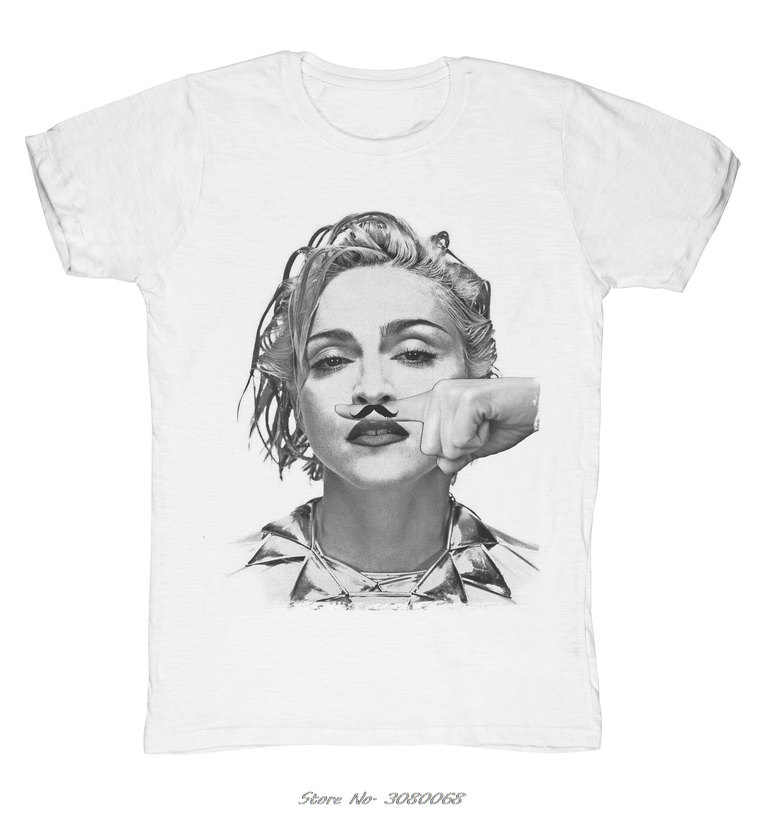 

New T-Shirt Blaze Man Funny Madonna Mustache Gift Idea Tshirt Summer Short Sleeve Cotton Tees Tops