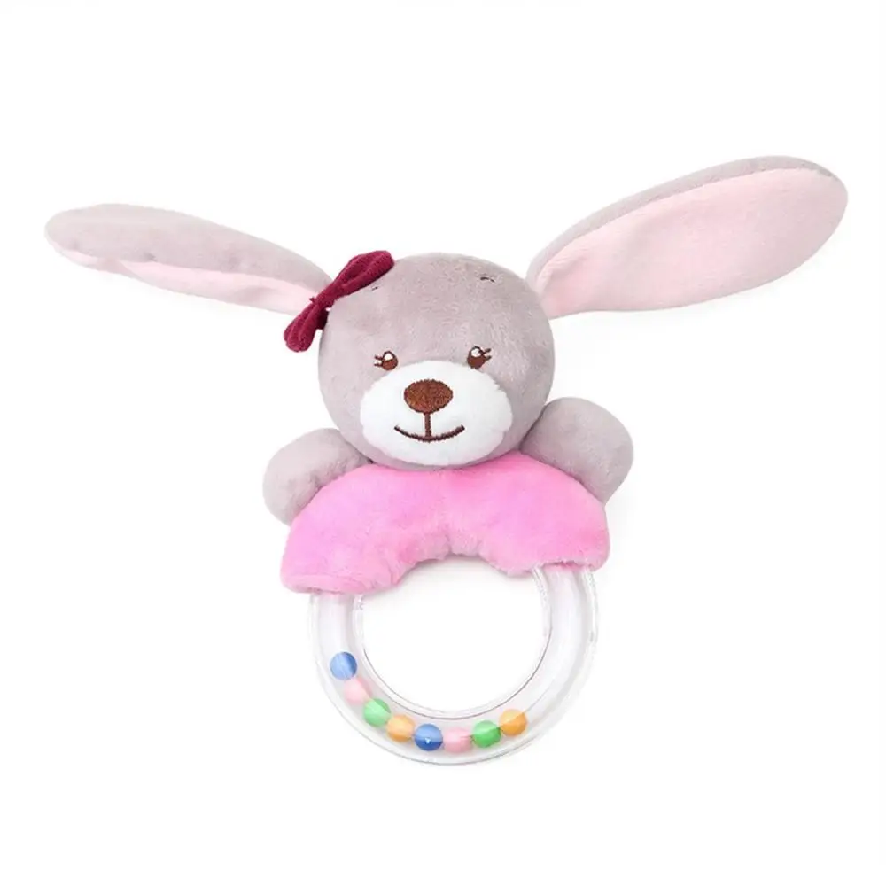 

Cute Baby Rattle Toys Cartoon Rabbit Fox Sheep Hand Ring Rattle Baby Plush Toy Newborn Educational Plush Toy