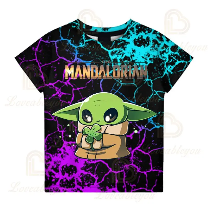 Футболки с изображением малыша Йоды из мультфильма мандалор | Мужская одежда