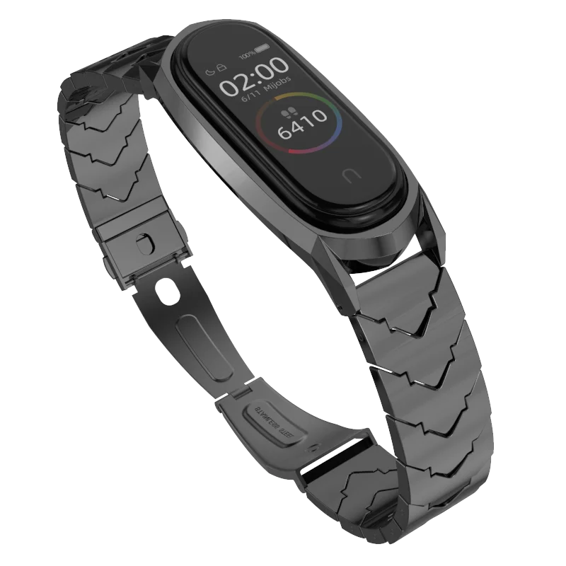 Браслет из нержавеющей стали для Xiaomi Mi Band 6 5 4 3 NFC | Электроника