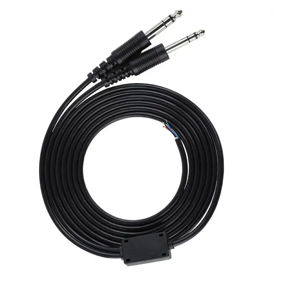 2 м DIY авиационный Сменный кабель для авиационных наушников гарнитура с двойным