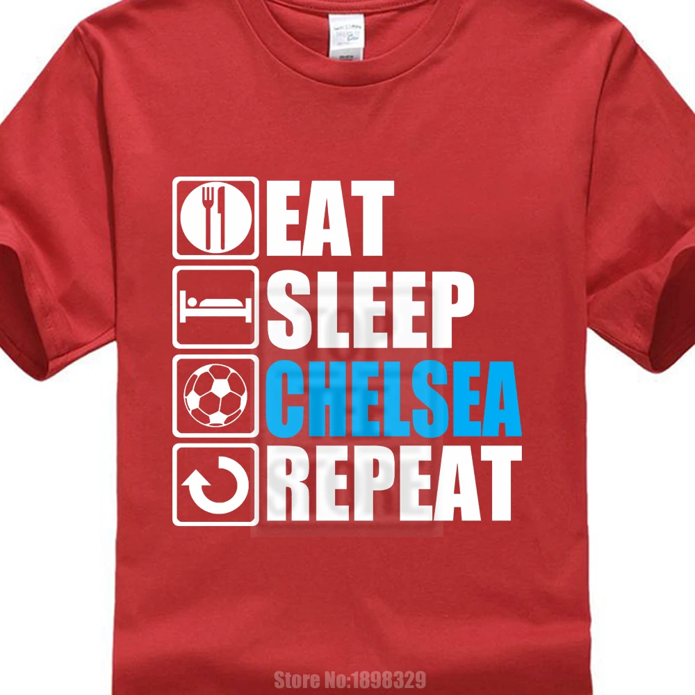 2018 Новая мужская хипстер &quot Eat Sleep футбольного клуба Челси дизайн для мужчин