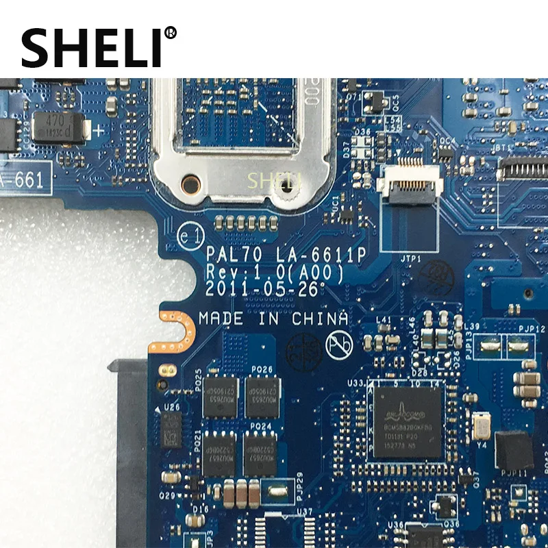 Материнская плата SHELI для ноутбука DELL E6320 системная со стандартным ЦПУ i5 2520M 0TXVMX