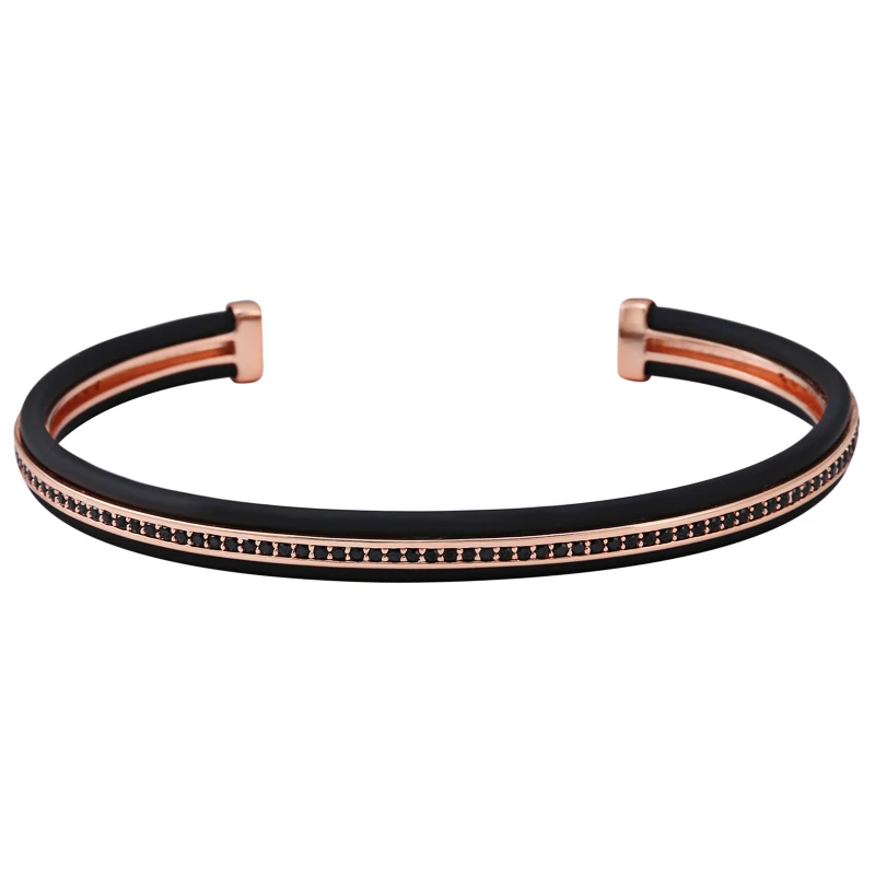 Браслет манжета браслет из нержавеющей стали браслеты инкрустированный Циркон с