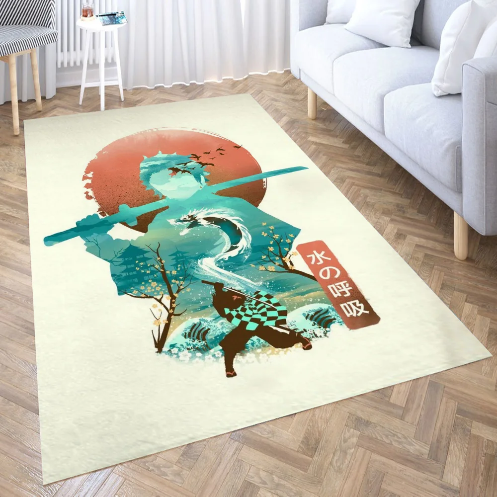 

Breath of the Water Carpet for Living Room 3D Hall Furniture Floor Mat Bath Anime Area Rug Teenager Bedroom Decora
