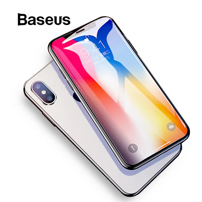 Защитное стекло Baseus 0,2 мм для iPhone Xs Max XR, тонкая защитная пленка из закаленного стекла с полным покрытием для iPhone Xs