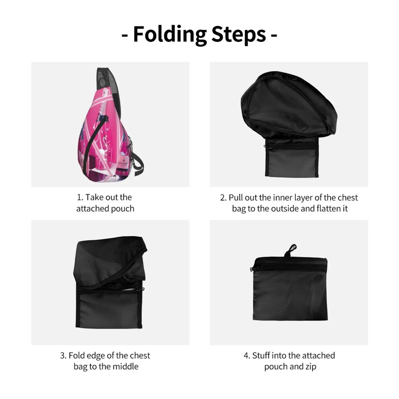 

Moet & Chandon Luxury Chest Bag, Unisex Backpack,Cycling chest bag Essential for Outdoor Sports Travel and School