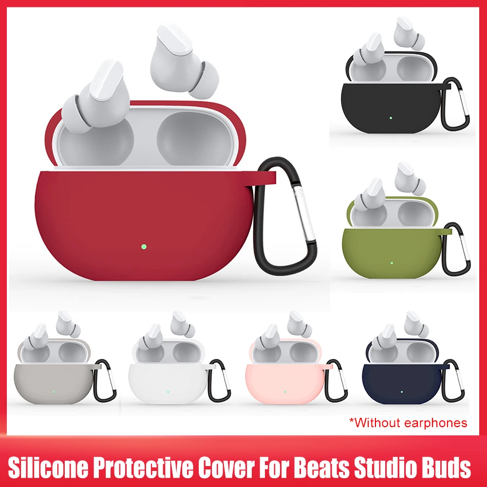 

Suitable for Beats Studio Buds Protective Cover Wireless Bluetooth Headset Protection Silicone Material Keychain Included