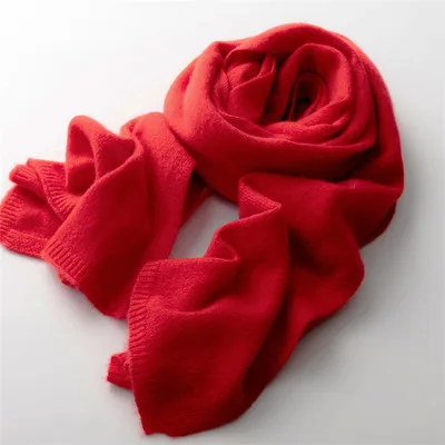 Knitted 100% Cashmere Scarf Women Fashion Basic Solid Color Real Lady Soft Warm Large Long Wrap Shawl Men Unisex |