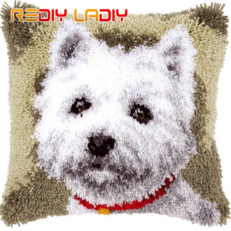 Крюк с защелкой Наборы собака братья Чехлы предварительно канва DIY крючком