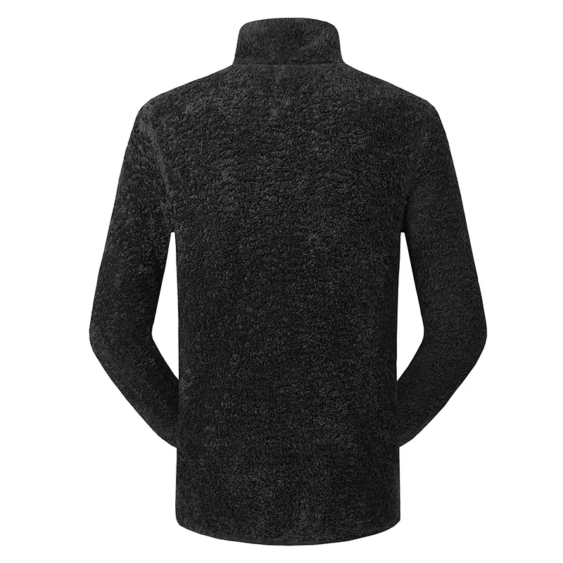 Мягкая флисовая Толстовка для мужчин Осень зима на молнии Свободные Плюшевые