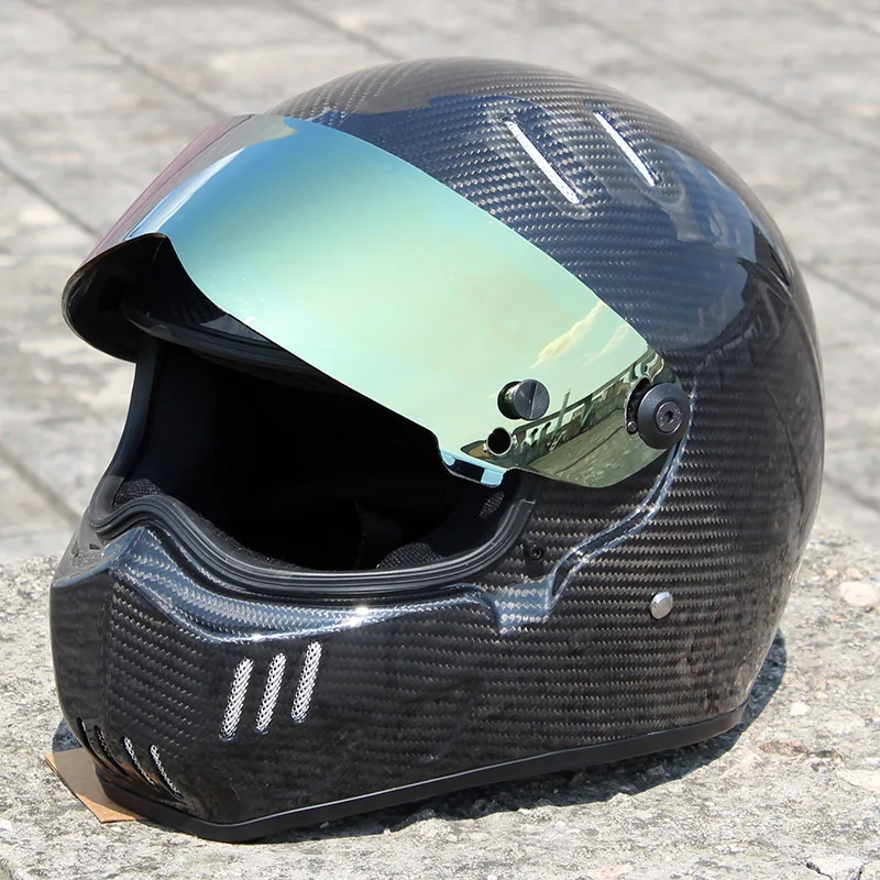 Шлем мотоциклетный CRG на все лицо ATV-6 из углеродного волокна персонализированный